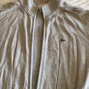 Lacoste ribbed zip sweater